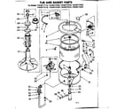 Kenmore 11083171410 tub and basket parts diagram