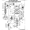 Kenmore 11083171610 tub and basket parts diagram
