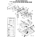 Kenmore 11082172100 top and console parts diagram