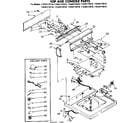 Kenmore 11083172810 top and console parts diagram