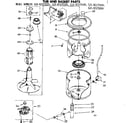 Kenmore 11082172420 tub and basket parts diagram