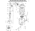 Kenmore 11082172230 tub and basket parts non-suds only diagram