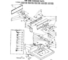 Kenmore 11082172840 top and console parts diagram