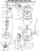 Tub and basket parts suds only