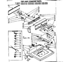 Kenmore 11082174610 top and console parts diagram
