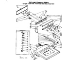 Kenmore 11082174420 top and console parts diagram