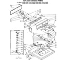 Kenmore 11082174130 top and console parts diagram