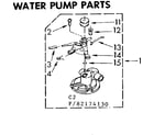 Kenmore 11082174830 water pump parts diagram