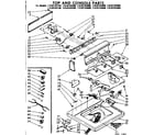 Kenmore 11082183400 top and console parts diagram