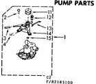 Kenmore 11083183400 pump parts diagram