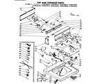 Kenmore 11082183410 top and console parts diagram