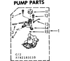 Kenmore 11083183410 pump parts diagram