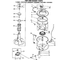 Kenmore 11082183820 tub and basket parts diagram