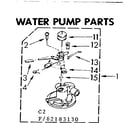 Kenmore 11083183430 water pump parts diagram