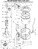 Tub and basket parts suds only