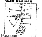 Kenmore 11082194410 water pump parts diagram