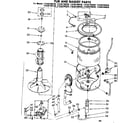 Kenmore 11083194220 tub and basket parts diagram