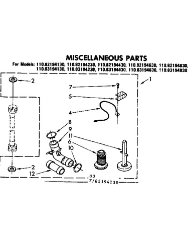 Miscellaneous parts