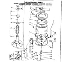 Kenmore 11082194640 tub and basket parts diagram