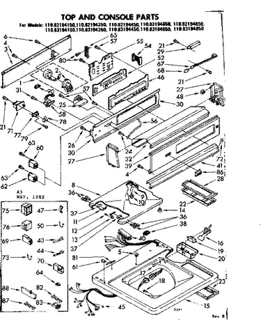 Top and console parts