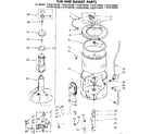 Kenmore 11082194250 tub and basket parts diagram
