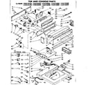 Kenmore 11082194260 top and console parts diagram
