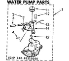 Kenmore 11082210100 water pump parts diagram
