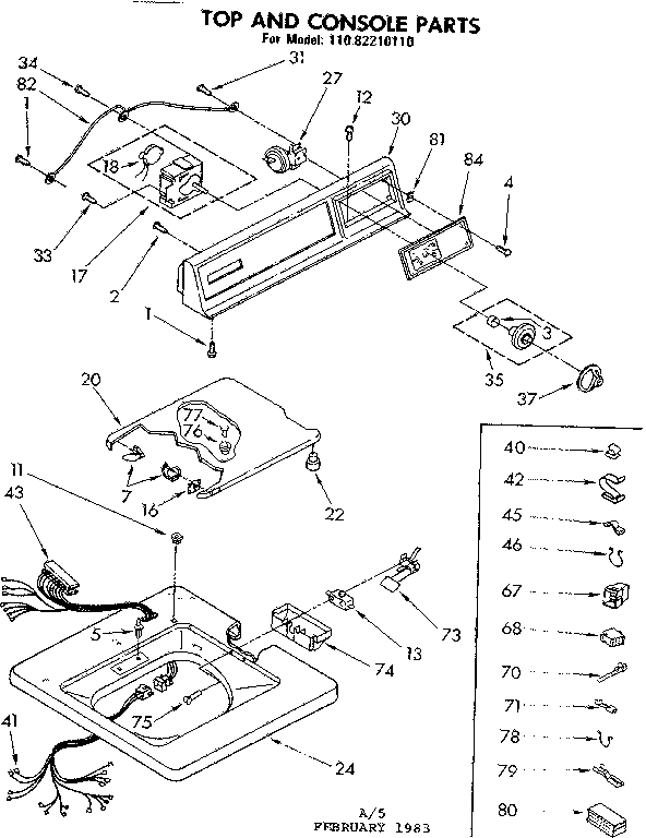 TOP AND CONSOLE PARTS