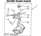 Kenmore 11082210110 water pump parts diagram