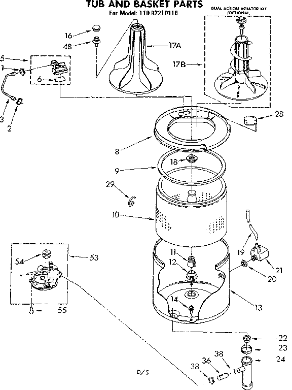 TUB AND BASKET PARTS