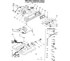 Kenmore 11083230100 top and console parts diagram