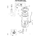Kenmore 11082230100 tub and basket parts diagram