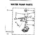 Kenmore 11083252100 water pump parts diagram