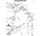 Kenmore 11082252110 top and console parts diagram