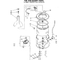 Kenmore 11082252110 tub and basket parts diagram