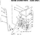Kenmore 11082252110 water system parts suds only diagram
