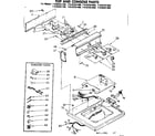 Kenmore 11083261800 top and console parts diagram