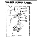 Kenmore 11083261110 water pump parts diagram