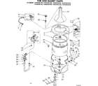 Kenmore 11083261410 tub and basket parts diagram