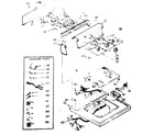 Kenmore 11083263600 top and console parts diagram