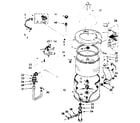 Kenmore 11083263600 tub and basket parts diagram