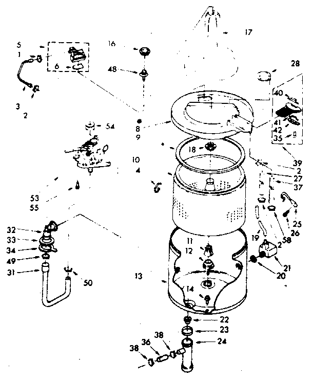 Tub and basket parts