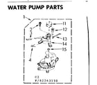 Kenmore 11082263410 water pump parts diagram
