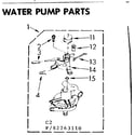 Kenmore 11082263610 water pump parts diagram