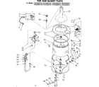 Kenmore 11082263110 tub and basket parts non-suds only diagram