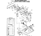Kenmore 11083270100 top and console parts diagram