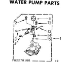 Kenmore 11083270100 water pump parts diagram