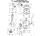 Kenmore 11083270100 tub and basket parts diagram