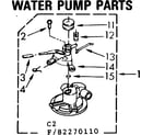 Kenmore 11082270110 water pump parts diagram