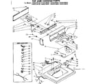 Kenmore 11082270420 top and console parts diagram